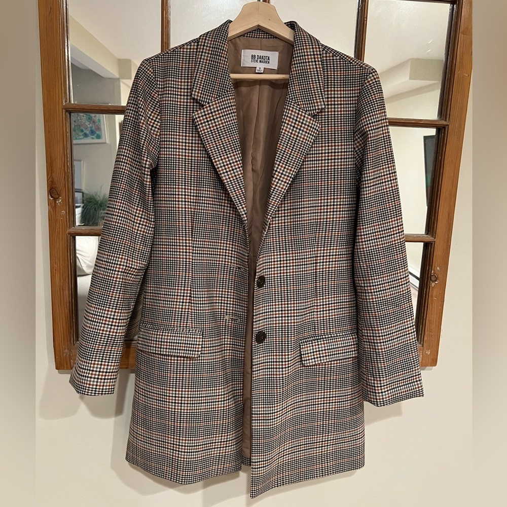 BB Dakota plaid blazer